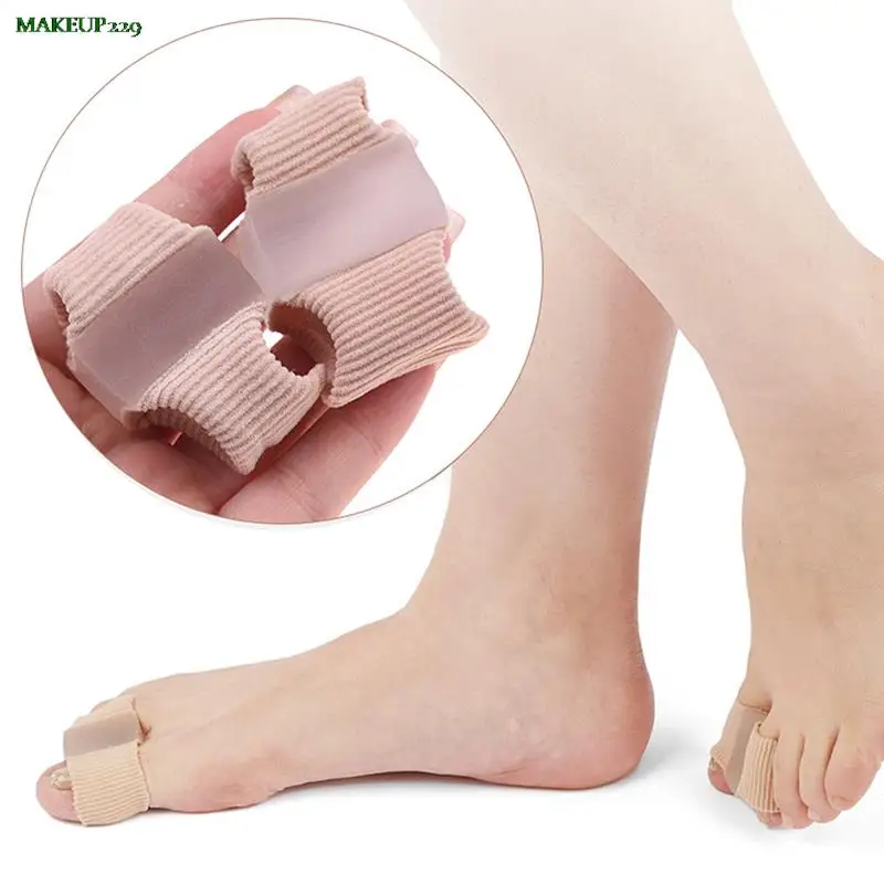 

1PC Toe Separator Spacers 2 Loops Fabric Bunion Corrector with Gel Lining for Bunion Pain Relief and Overlapping Toe