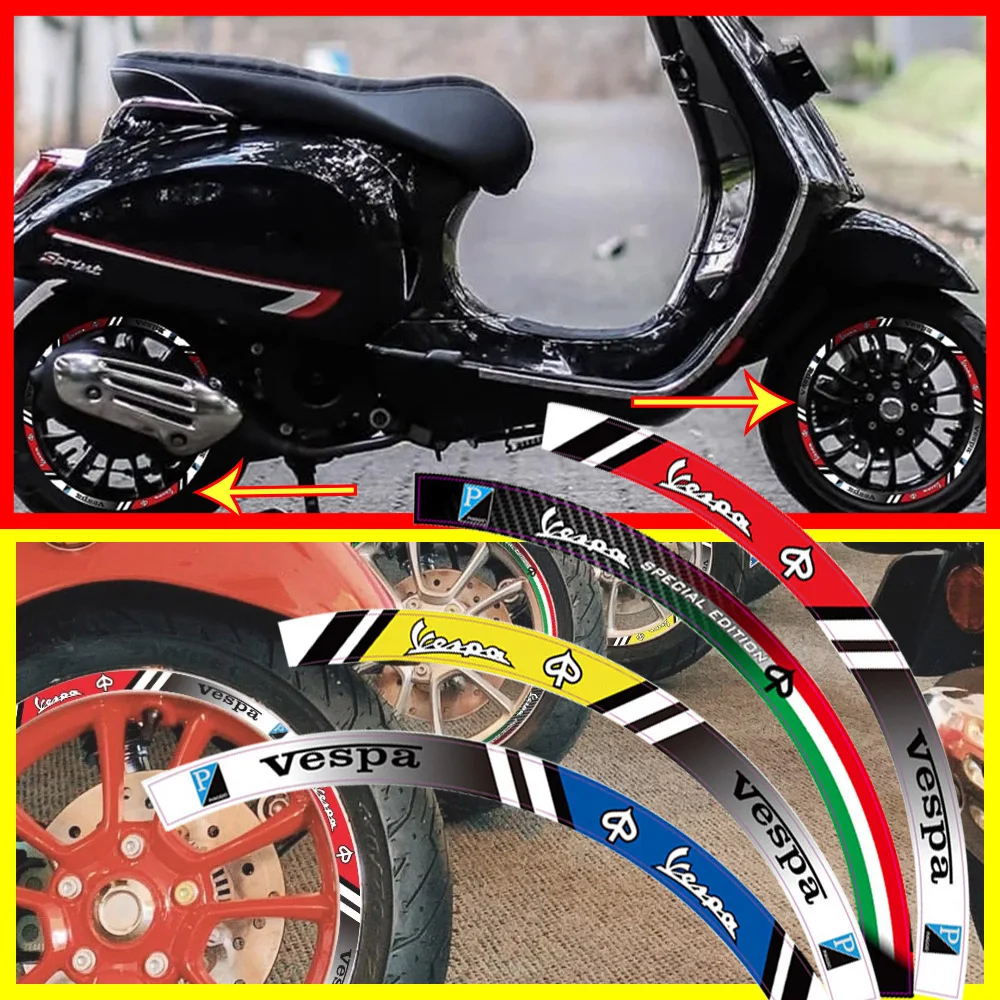 Наклейка на колесо для piagjo Vespa GTS GTV 250 300 Sprint50 150 светоотражающая наклейка обод -