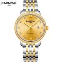 carnival brand luxury women mechanical watch ladies fashion waterproof sapphire automatic wristwatch clock relogio feminino 2022