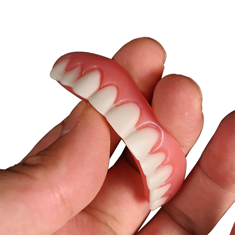 Поддельные зубы Smile Teeth нижние и верхние поддельные шпон из силикагеля накладные