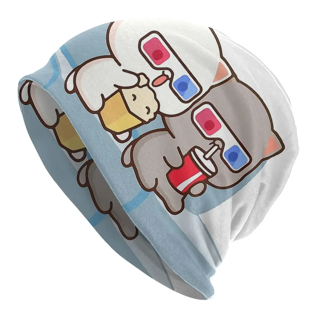 See A Movie Персиковый кот Унисекс Капот Зимние теплые велосипедные шапки