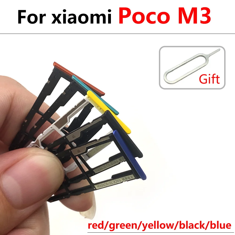 Фото Новый лоток для SIM-карты, держатель чипа, адаптер, замена для Xiaomi Poco X3, F2 Pro, M3, POCOHONE, F1+, с пином №2