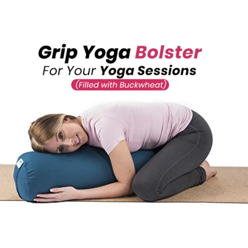 

Grip Yoga Meditation Buckwheat Hulls Bolster Pillow Restorative Asanas Inversion Postures Provides Relaxation Body Support