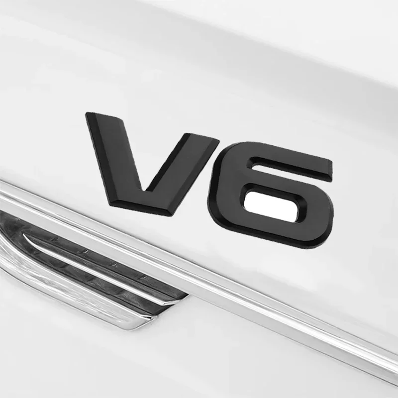 1 шт. 3D металлические наклейки с логотипом автомобиля V6 V8 универсальные внешние