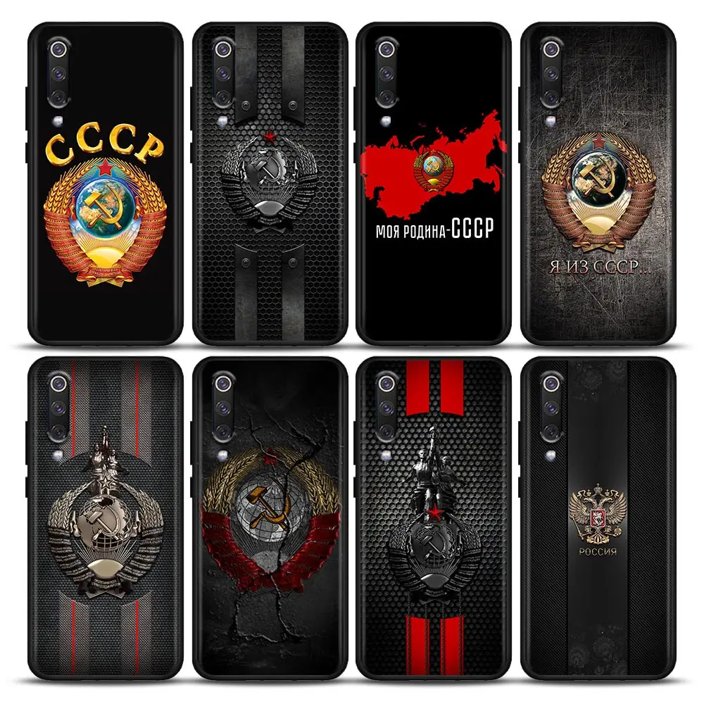

Phone Case for Xiaomi 8 9 SE A2 Note 10 POCO X3 M3 F3 M4 NFC GT Pro Lite 5G Case Funda Coque Capa CCCP Flag Of The Soviet Union