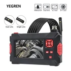 Промышленная камера-эндоскоп с экраном дюйма, 8 мм, водонепроницаемый, с одним объективом, двойная камера 2 м, 5 м, 10 м, жесткий кабель, трубка, 8 светодиодный