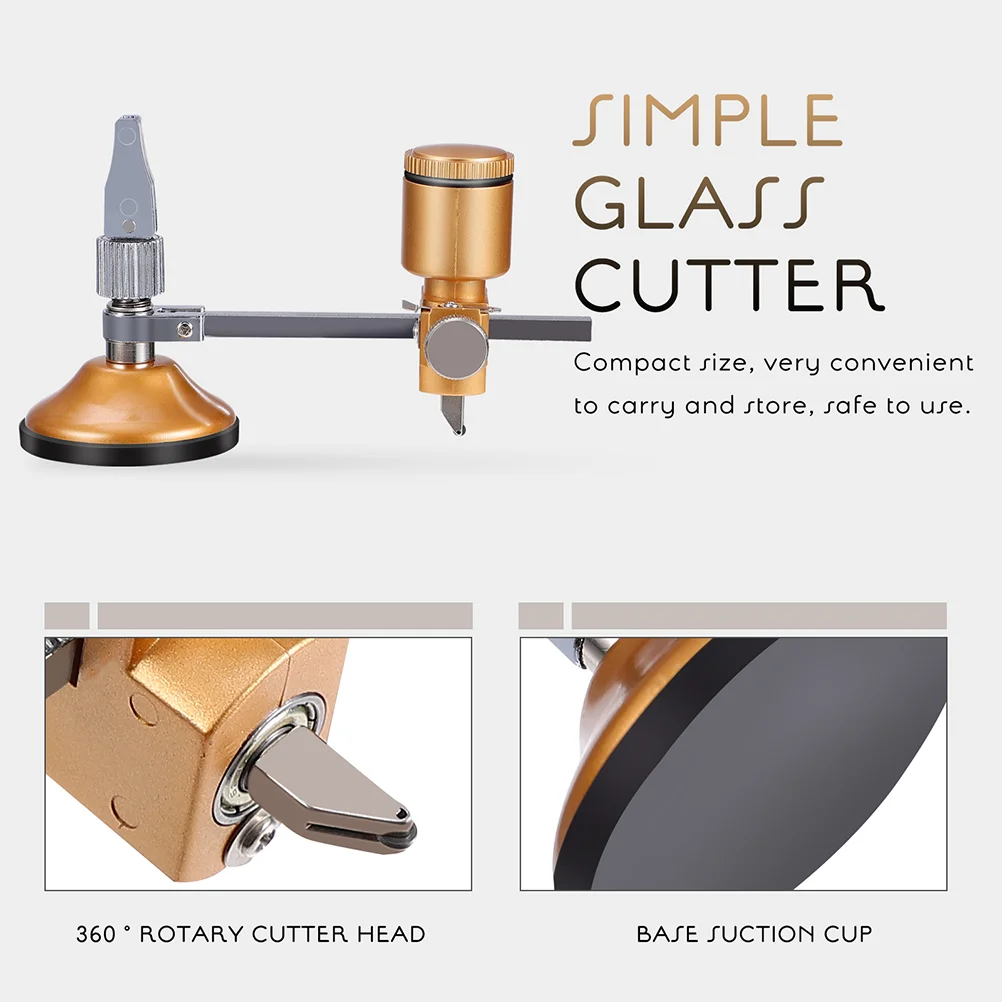 Стеклянный инструмент 40 см на присоске регулируемый круг для резки плитки