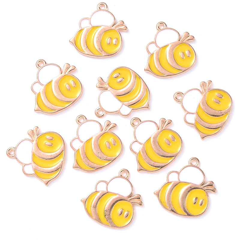 

10Pcs/Lot Charms Animals Alloy Metal Drop Oil Pendant Bee Starfish Pendant For Jewelry Making DIY Bracelet Necklace Findings