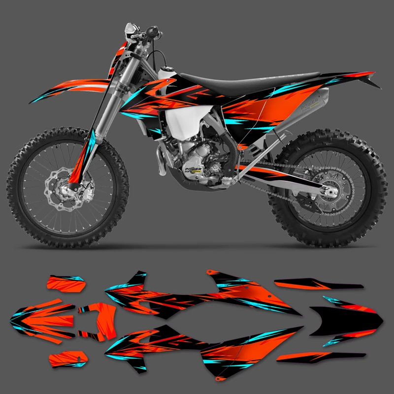 

PowerZone для KTM EXC XCW 2020 2021 2022 2023 150 200 250 300 350 450 500 графические наклейки для 2019-2022 SX SXF