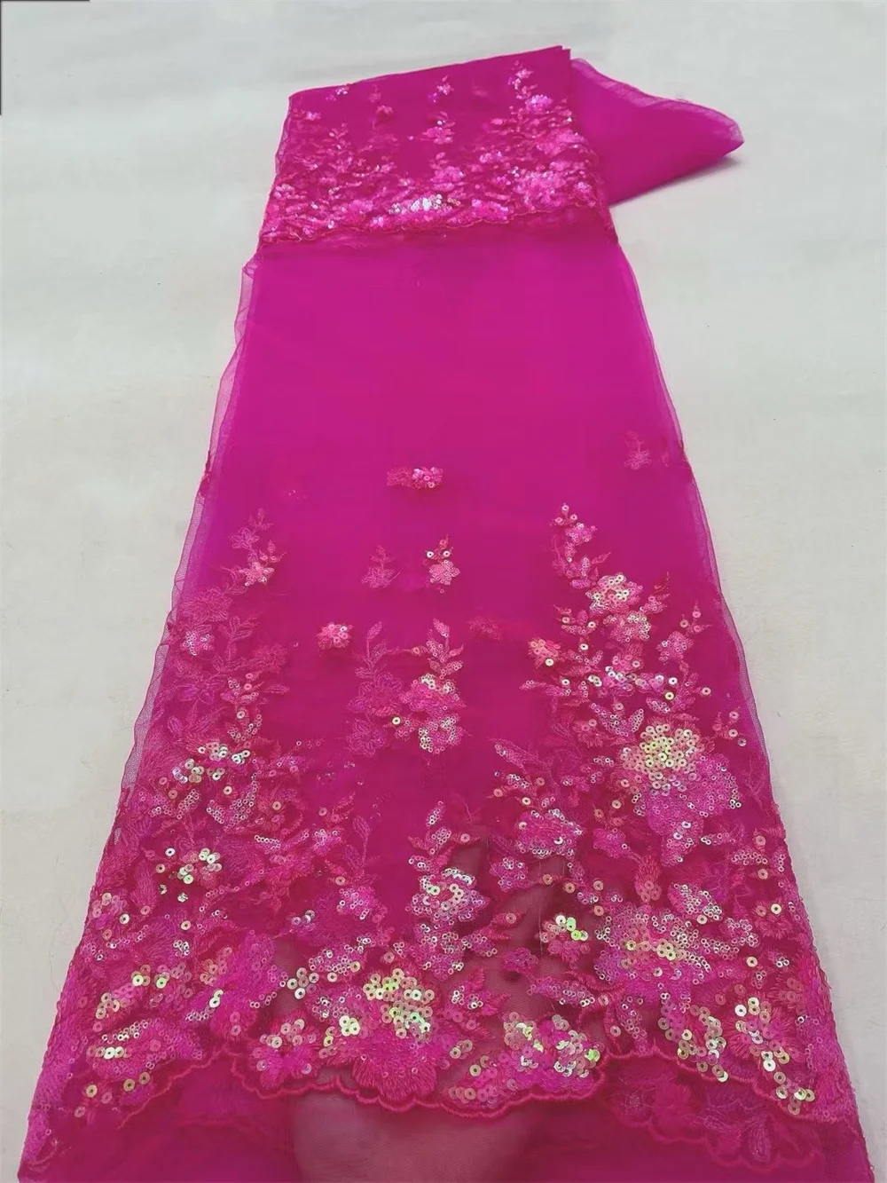 Небесно-голубая последовательность кружевной ткани 2024 высокое качество