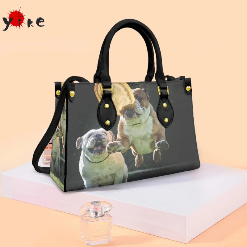 

Yikeluo Cywgift Kawaii Dog женская сумка с принтом дизайнерская роскошная сумка-тоут для женщин женская модная кожаная верхняя ручка Bolsa Mujer