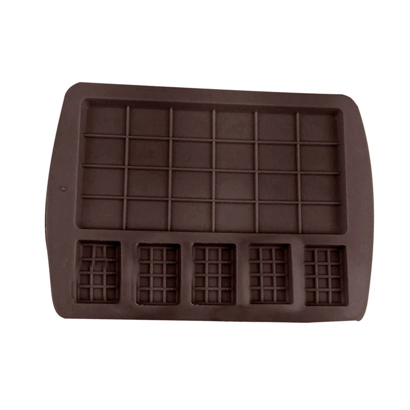 

DIY Fondant Molds Chocolate Moulds Candy Mould Waffle Shaped Silicone Material