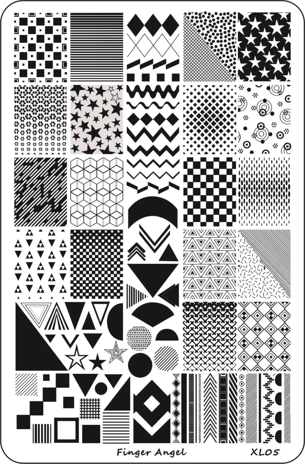 

14.5X9.5 XL Series Big Size Nail Plate Image 2020 Geometry Leaf Flowers Nail Art Templates Manicure Tool nail art stencils Plate