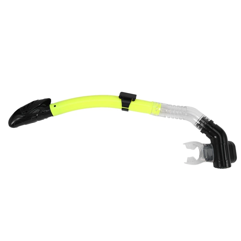 

2X Silicone Snorkel Full Dry Mouth Swimming Snorkel Underwater Sports Diving Equipment Yellow