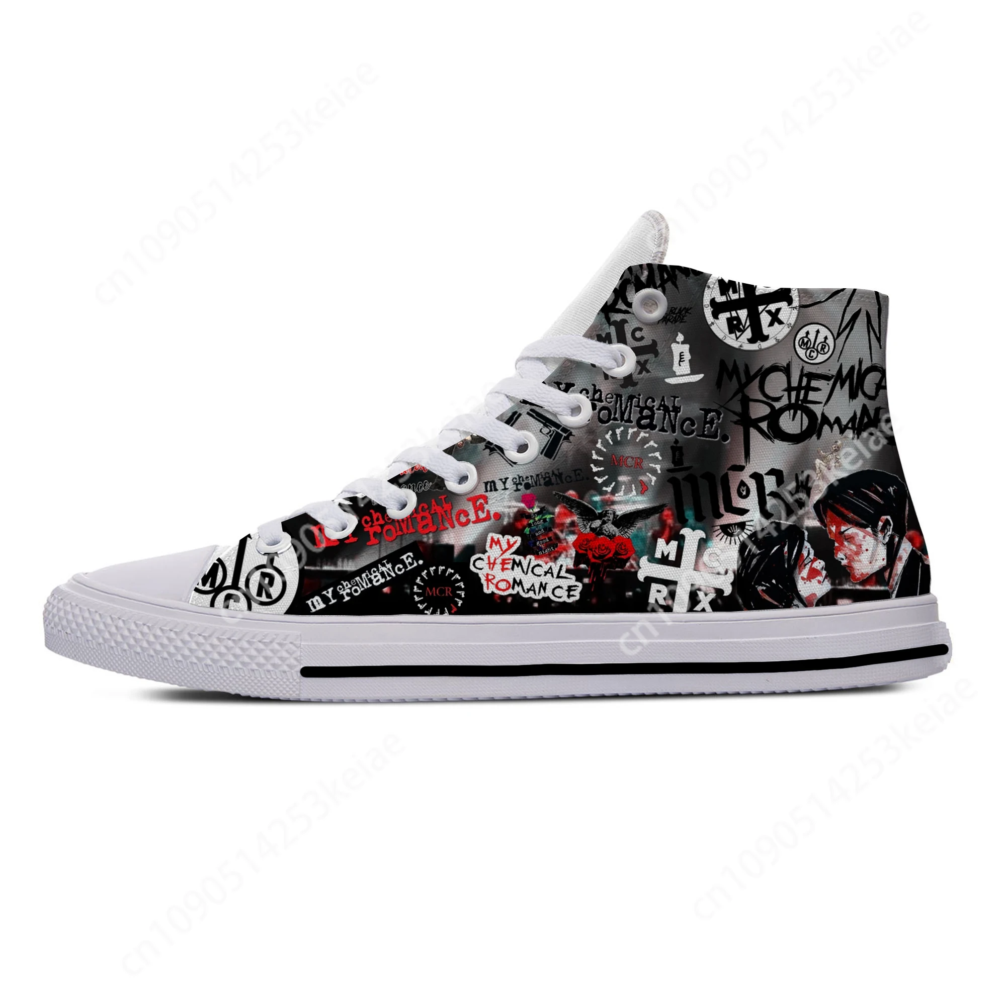 My Chemical Romance MCR Rock Band Fashion Funny Casual Cloth Shoes High Top Lightweight Breathable 3D Print Men Women Sneakers