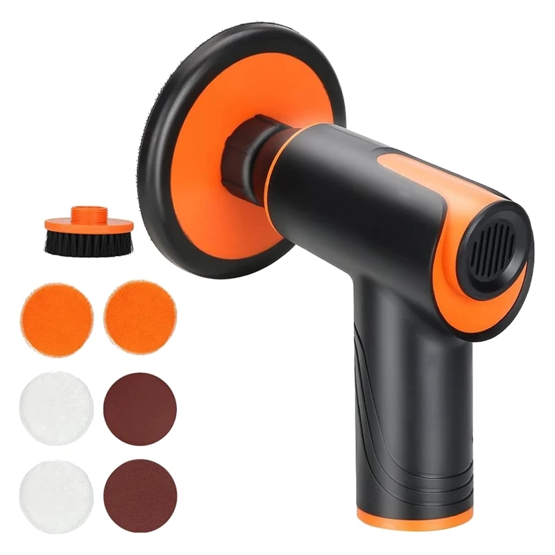 

Cordless Car Buffer Polisher, Mini Electric Polisher Tool Set With 2 Speed Eccentric Compact 4500 RPM
