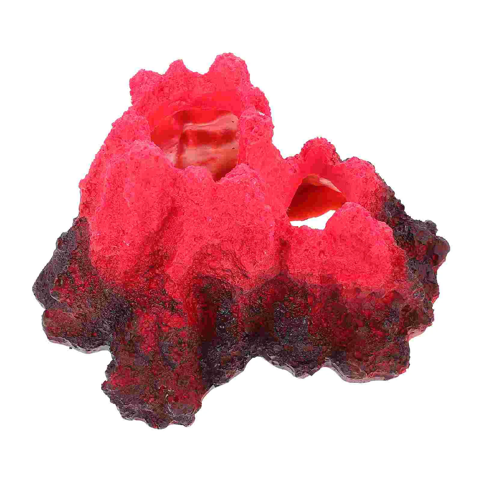 

Volcano Fish Aquarium Tank Decor Ornament Resin Hideout Hiding Cave Decorations Shelter Landscaping Landscape Underwater