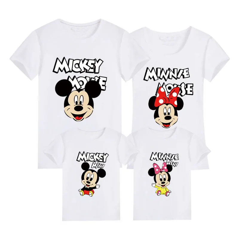 Комплект семейной одежды Disney с Микки Маусом одежда для папы мамы детей футболка