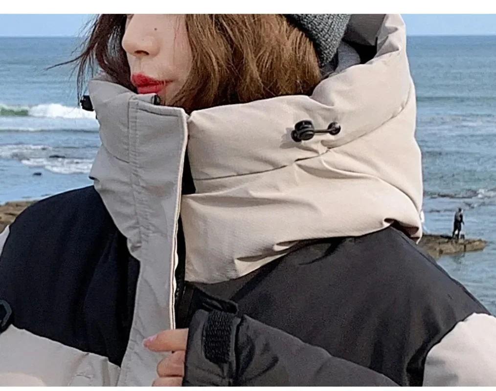 Женская зимняя куртка с капюшоном черная теплая парка повседневная