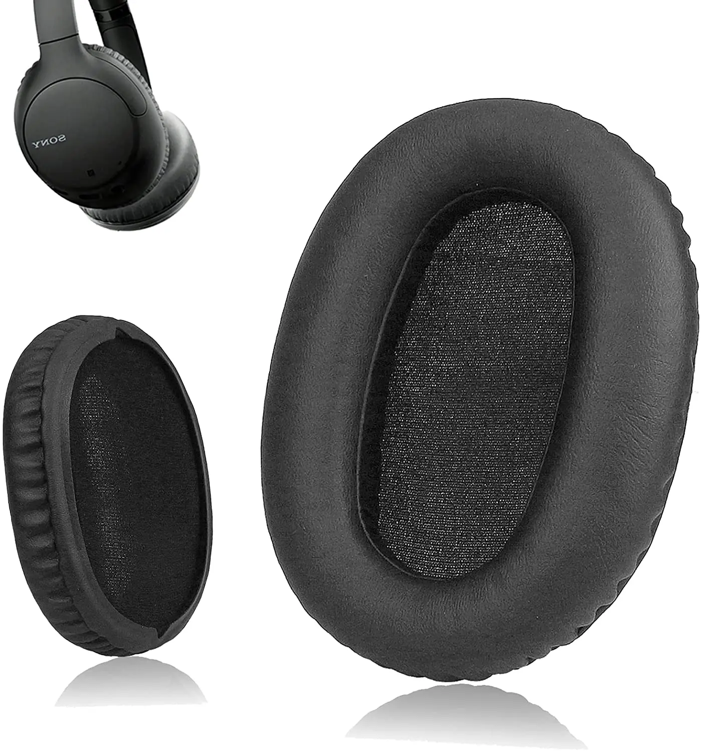 

Replacement Earpads Compatible with Sony WH-CH700N, WH-CH710N, Protein Leather Memory Foam Replacement Ear Cushion, Grey