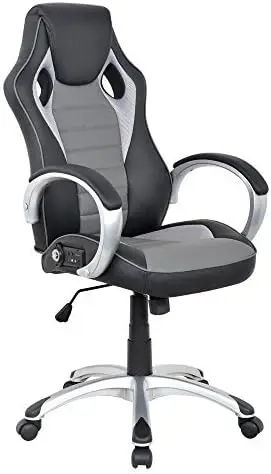

Sound Office Chair, with Bluetooth, Wireless, Height Adjustable, 0777001, 26.33" x 23.58" x 44.01", Gray and Black