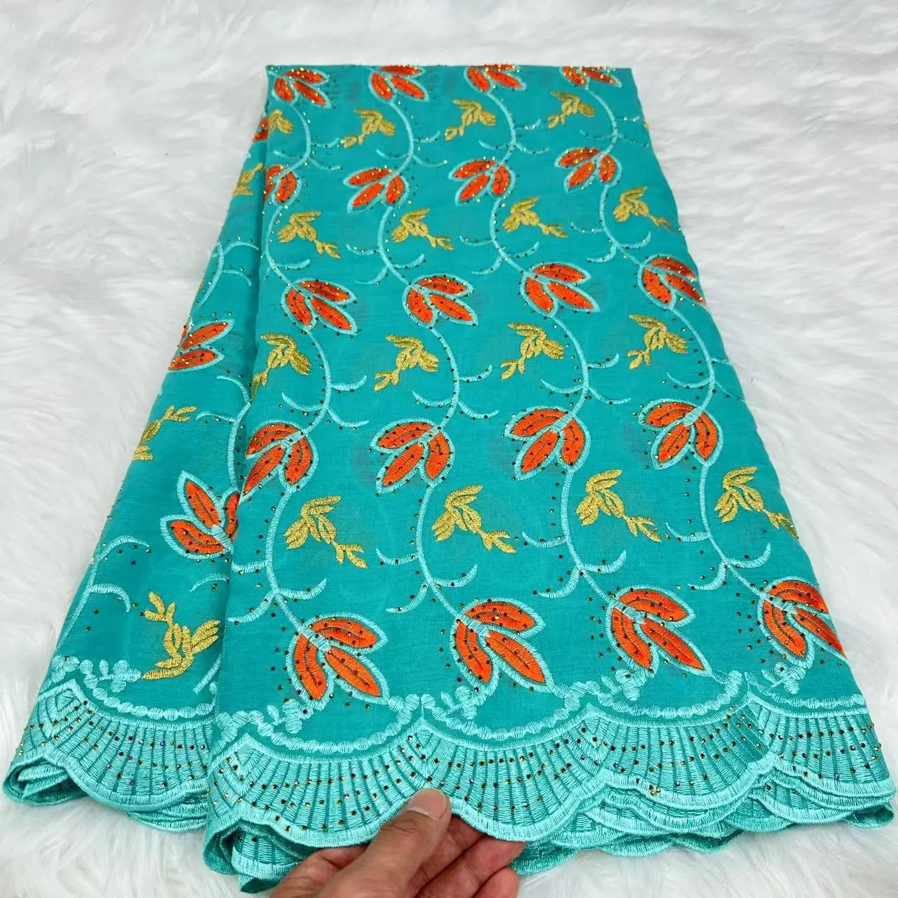 Черная африканская австрийская кружевная ткань в стиле Дубая 2024