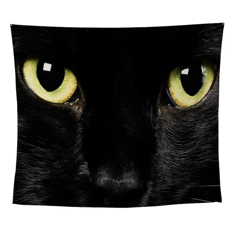 

Настенный гобелен с изображением черной кошки, настенный художественный гобелен с насекомыми, украшение для комнаты, полотенце, коврик, подвесное настенное Красивое Одеяло