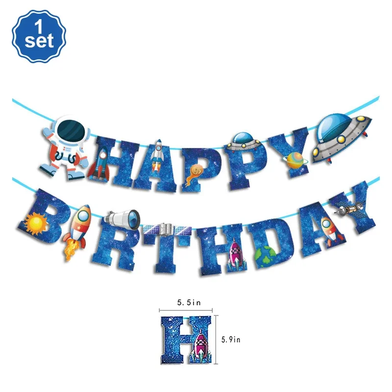 

Космическое украшение на день рождения