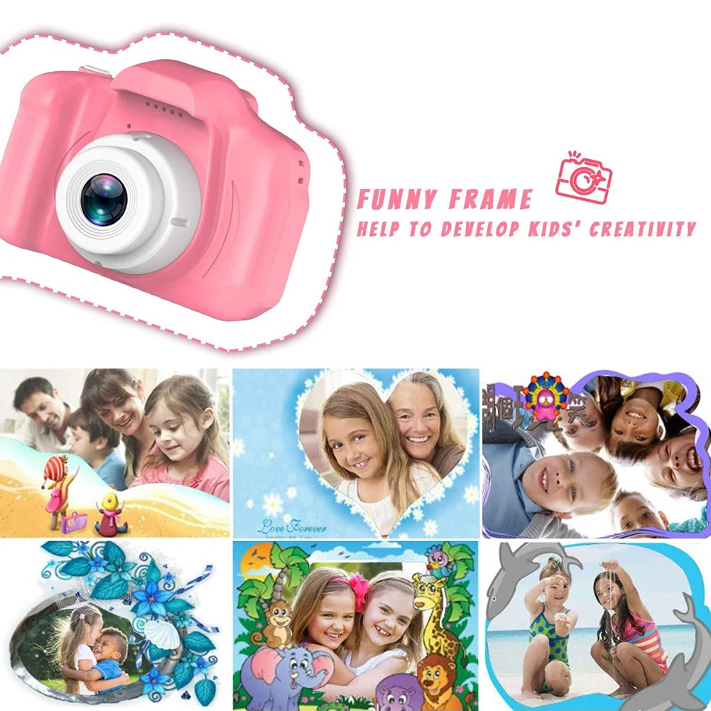 

2 Inch LCD Display Kids Camera Mini Digital Camera Kids Princess Birthday Birthday Gifts For Newborn Photography Props Toy girl