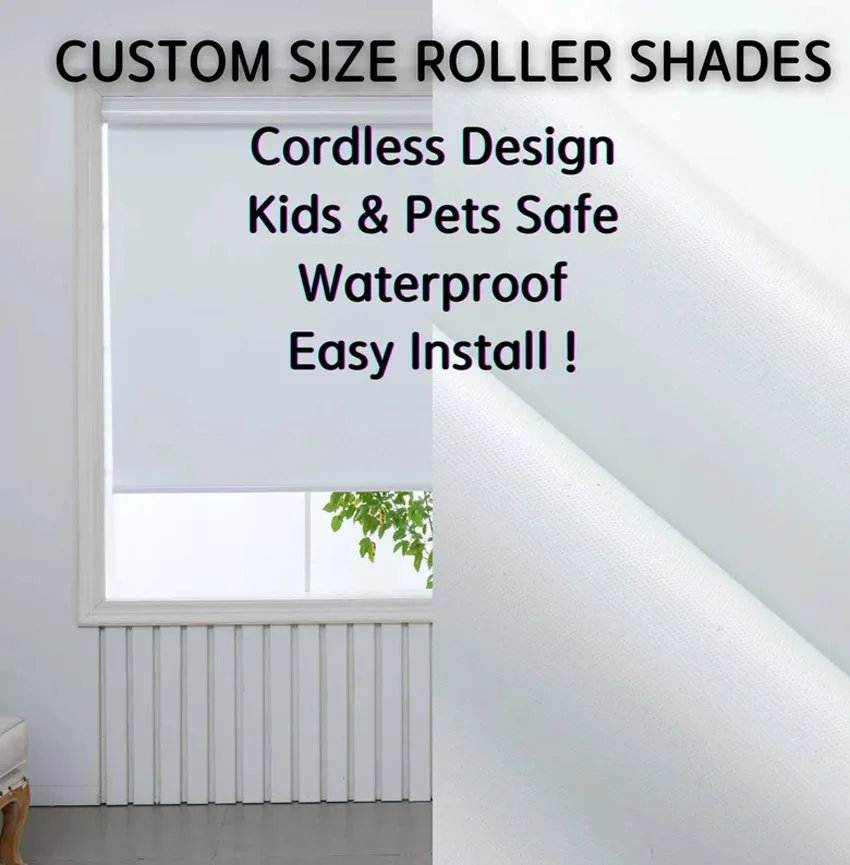 

DIHIN HOME Custom Made Zebra Blinds for Windows Motorized Roller Blinds Light Filterer Blackout Window Shades Cut To Sizes