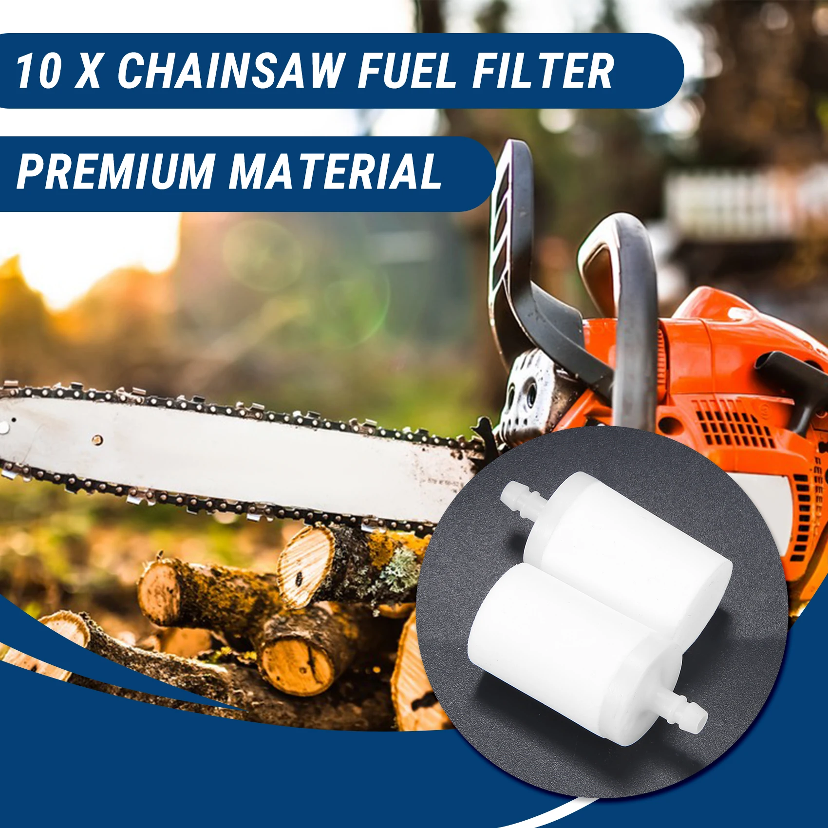 10 шт. газовый топливный фильтр 50 51 55 61 268 272 XP 345350351353 Запчасти для бензопилы Husqvarna