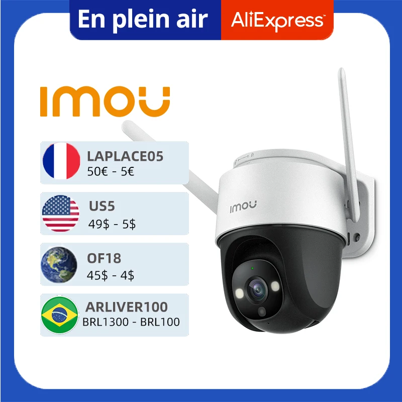 dahua imou cruiser wi fi camera dual antenna outdoor ip67 weatherproof audio recording camera ai human detection camera free global shipping