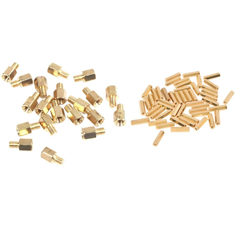 

50 Pcs Hexagonal 18Mm Long M3 Female Thread Standoff Spacer & 20 Pcs PC PCB Mainboard Spacer Hexagonal M3 X 5 + 4 Mm