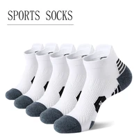 new spring mens socks anklethick knit sports sock outdoor fitness breathable quick dry wear resistant short running sock 5pairs
