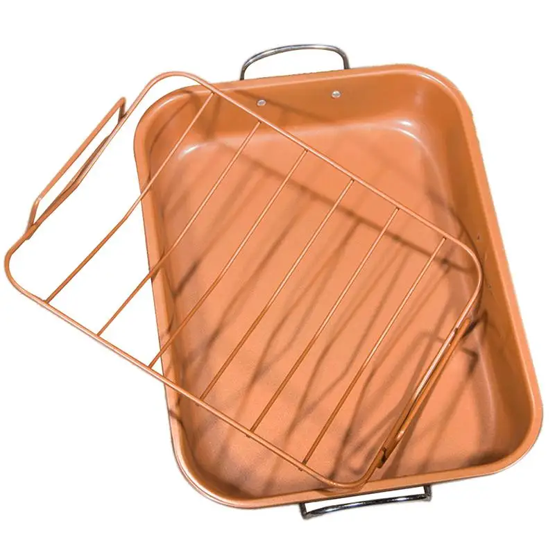 

Rectangular Carbon Steel Bread Baking Pan Grilled Chicken Wings Cake Baking Tray Nonstick Baking Oven