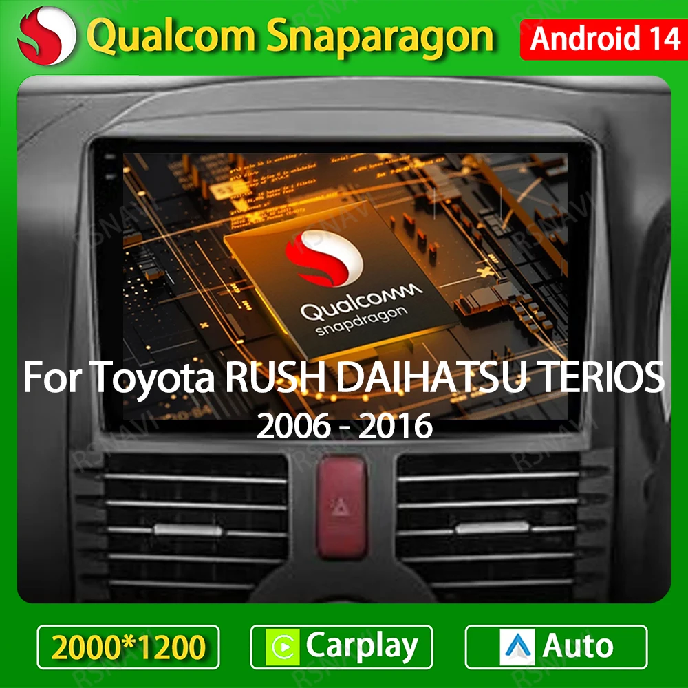 Автомобильный радиоприемник Android 14 для Toyota Rush DAIHATSU TERIOS 2006-2016 мультимедийный