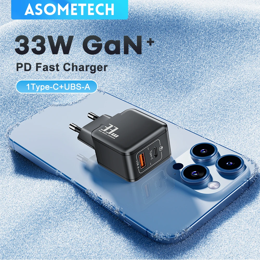 

33W USB C Wall Charger GaN PD Fast Charger Super Fast Charging for Samsung S23 S22 for IPhone 14 13 12 Max Pro Samsung Xiaomi