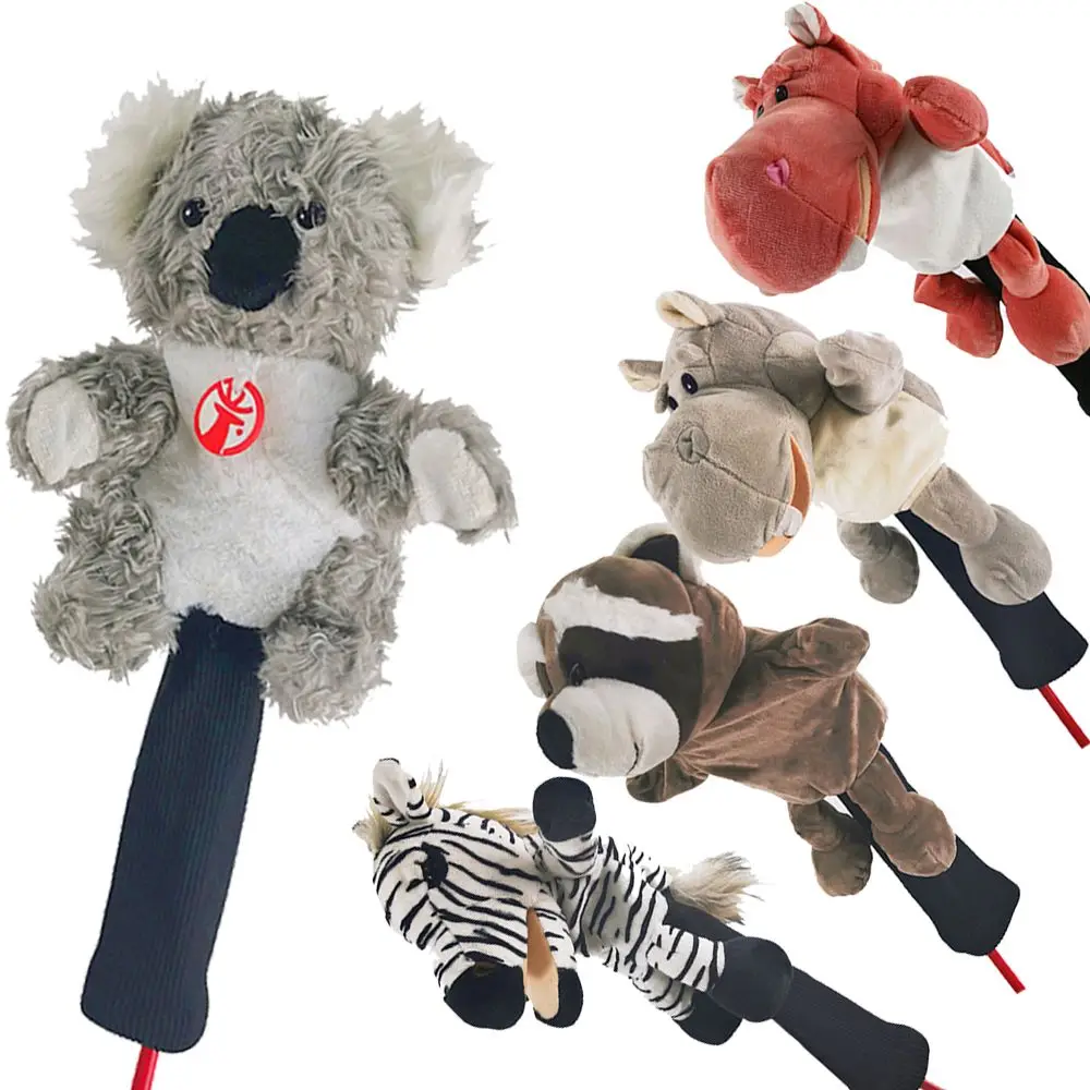 

Long Neck Driver Practical Golf Rod Sleeve Sets Plush Animal Headcover 1/3/5 Fairway Woods Golf Club Head Covers