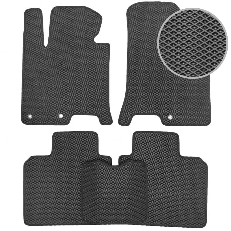 Коврики ЕВА для Toyota Corolla Fielder правый руль NZE 141 2006-2010 (черный кант) Vicecar