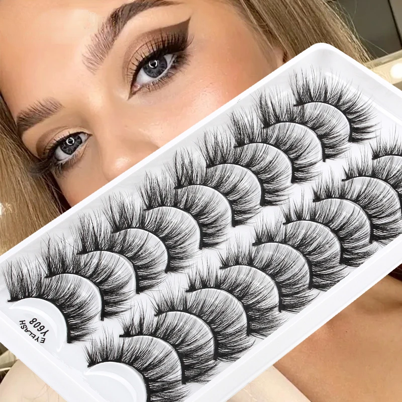 

3/5/10 Pair 3D Mink Lashes Natural Eyelash Dramatic False Eyelashes Faux Cils Makeup Fake Eyelash Extension maquiagem