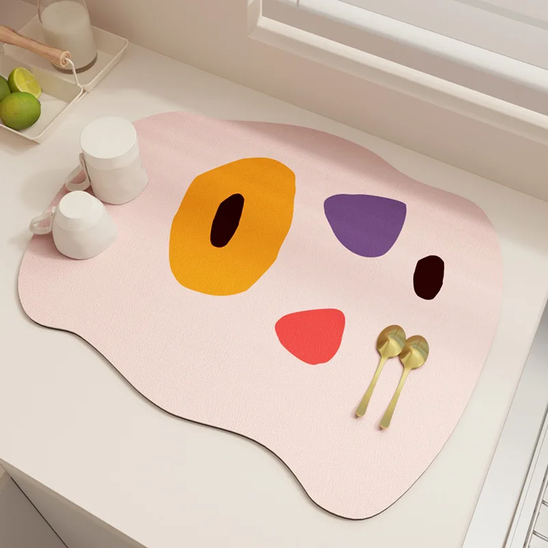 

Quick Dry Kitchen Sink Drain Pad Super Absorbent Bathroom Drainer Mats Home Tableware Cups Dish Drying Mat Dinnerware Placemat