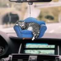 3xub flying cat car hanging ornament cute animal shape pendants suitable for automotive mirror door window decor