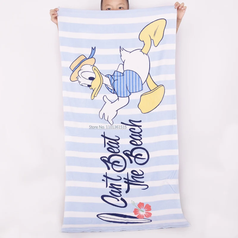 

Disney Cotton Bath Towel Stitch Mickey Minnie Donald Duck Daisy Beach Towel Swimming Towel Cartoon Boy Girl Baby Gift 60x120cm