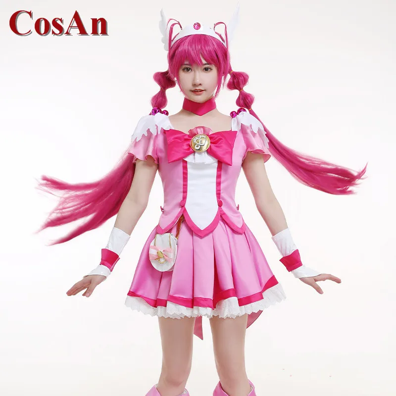 CosAn аниме Smile Pretty Cure счастливый Косплей Костюм милое женское платье для активного