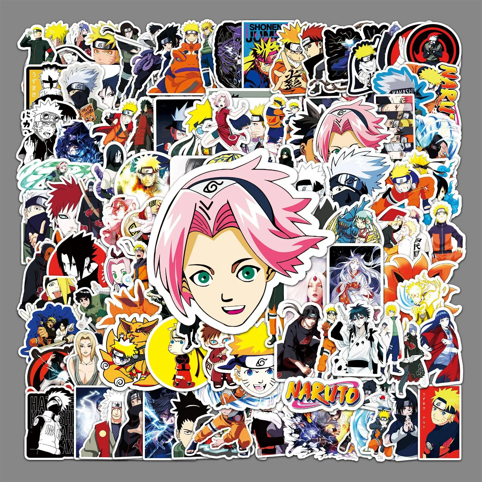 

Naruto Stickers Anime Uzumaki Naruto Kakashi Uchiha Sasuke Itachi Kawaii Cartoon Waterproof Stiker Toys Children Toy Gift 115pcs