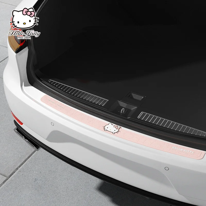 

Оригинальный Автомобильный багажник Hello Kitty, противозрительный мультяшный багажник, универсальная силиконовая защитная полоса, декоративн...