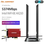 Беспроводная сетевая карта Comfast WiFi5WiFi6WiFi6E PCI-E BT5.24,2, игровая беспроводная сетевая карта PCIe 2,4G5G6G 802.11axac адаптер Wlan Intel AX210