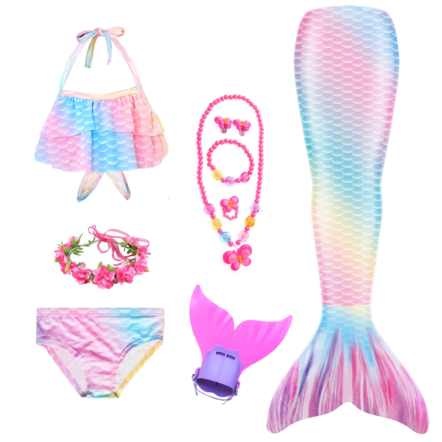 Женский Детский костюм Русалочки пляжная одежда для косплея платье подарок на