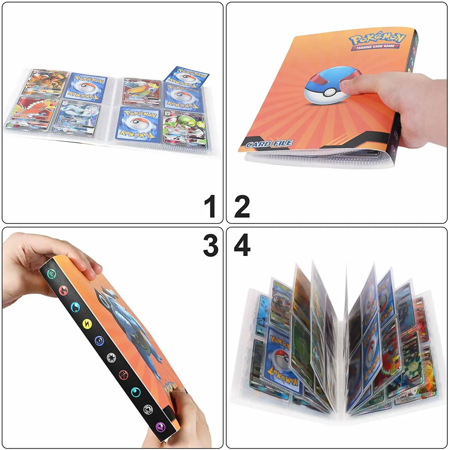 Фото Альбом для карт Pokemon, 240 шт., Аниме игра GX, для коллекционеров, папка, список топ-загруженных игрушек, подарки для детей №5