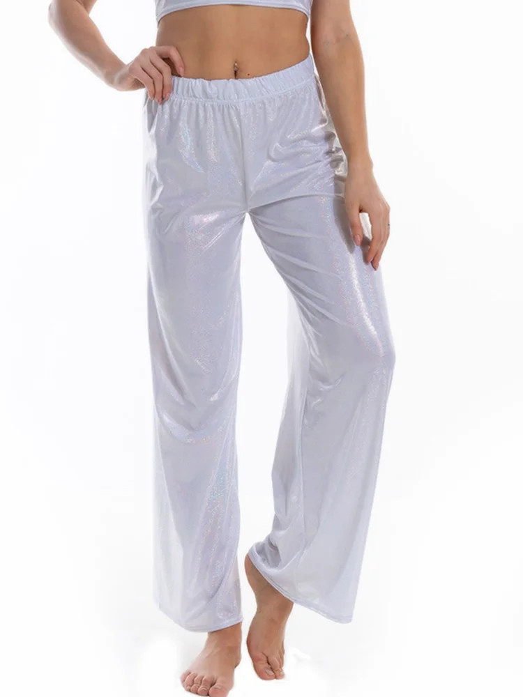 

CHSDCSI 2022 New Hot Sale Wide Leg Pants Loose Trousers Dance High Street Spring Women Elastic Casual Party Sexy Bottoms